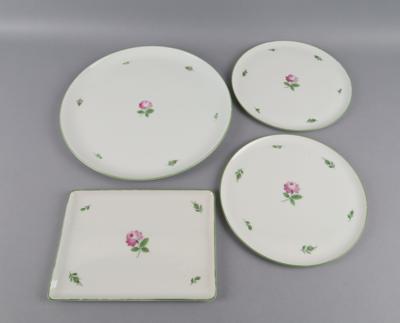 Augarten - 3 runde, 1 eckige Platte, - Decorative Porcelain & Silverware
