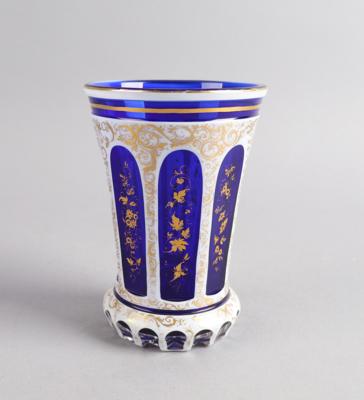 Becher, Böhmen um 1850, - Decorative Porcelain & Silverware