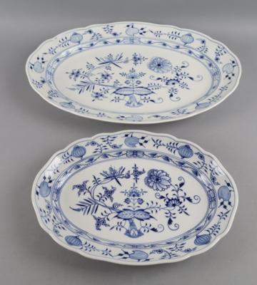 Meissen Zwiebelmuster - 2 ovale Platten, - Decorative Porcelain & Silverware