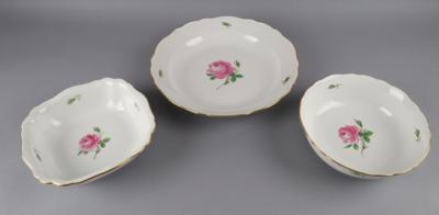 Serviceteile "Rote Rose", Meissen 2. Hälfte 20. Jh., - Antiquariato