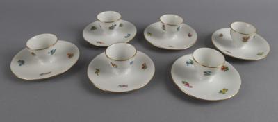 6 Eierbecher, Augarten, - Decorative Porcelain and Silverware