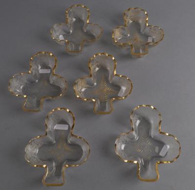 6 Glasschälchen, Böhmen, 2. Hälfte 19. Jh., - Decorative Porcelain and Silverware