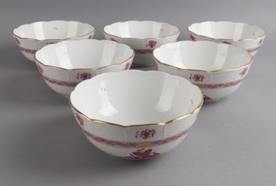 6 runde Schüsseln, Herend, - Decorative Porcelain and Silverware