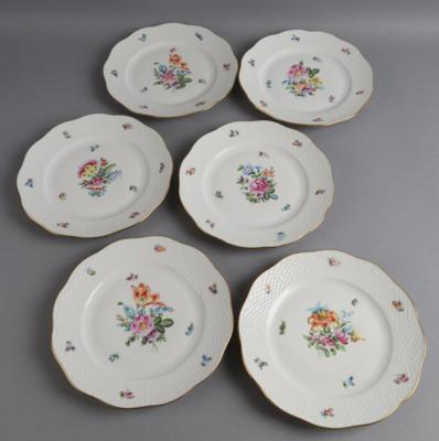 Herend - 6 Vorspeiseteller, - Decorative Porcelain and Silverware