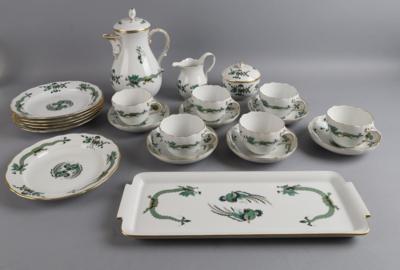 Kaffeeservice "Grüner Hofdrache" für 6 Personen, Meissen 2. Hälfte 20. Jh. - Antiquariato