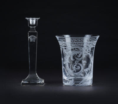 Rosenthal Versace - 1 Vase, 1 Kerzenständer, - Tischlein deck dich!