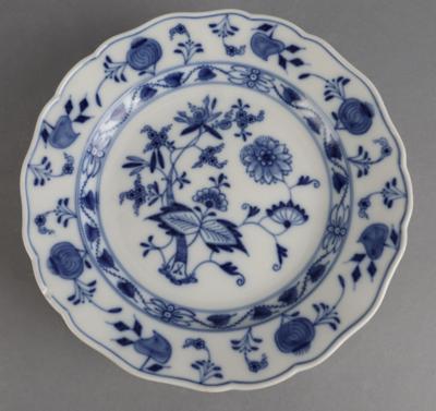 6 Speiseteller Zwiebelmuster, Meissen 19. Jh. - Decorative Porcelain and Silverware