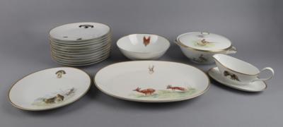 Hutschenreuther Jagdserviceteile: - Decorative Porcelain and Silverware