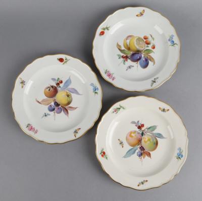 Meissen - 3 Teller Dm. 21,5 cm, - Decorative Porcelain and Silverware