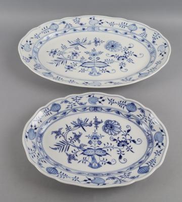 Meissen Zwiebelmuster - 2 ovale Platten, - Decorative Porcelain and Silverware