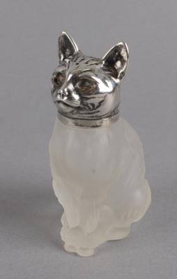Streuer in Form einer Katze mit Silbermontierung, Wien, um 1900/15 - Tischlein deck dich!