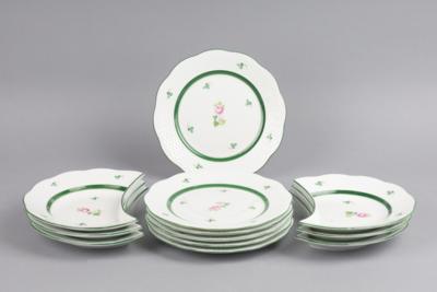 Herend - 5 Dessertteller Dm. 19 cm, 6 Beilagenteller, - Decorative Porcelain & Silverware