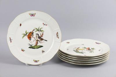 Herend - 6 Speiseteller Dm. 25 cm, - Decorative Porcelain & Silverware