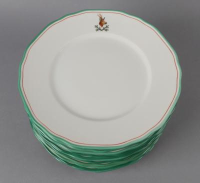 Augarten - 11 Speiseteller, - Decorative Porcelain & Silverware