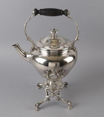 Christofle - Warmwasserkessel auf Rechaud, - Decorative Porcelain & Silverware