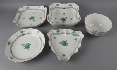 Herend - 1 dreieckige, 1 eckige, 2 runde Schüsseln, - Decorative Porcelain & Silverware