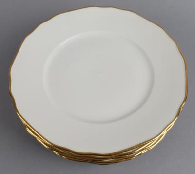 Augarten - 6 flache Teller Dm. 27 cm, - Decorative Porcelain and Silverware