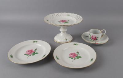 Serviceteile Rote Rose, Meissen 20. Jh. - Decorative Porcelain & Silverware
