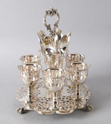 Englisches Eierbechergestell, - Decorative Porcelain & Silverware