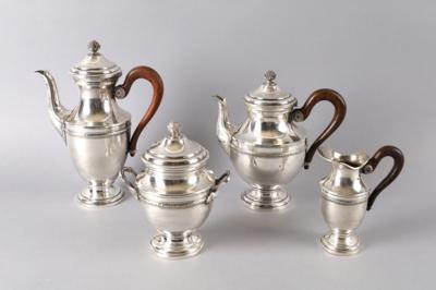 Pariser Tee- und Kaffeegarnitur, 1. Hälfte 20. Jh., - Decorative Porcelain & Silverware