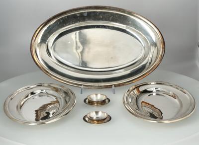 Christofle - 3 ovale Platten und 2 Schälchen, Hotel Sacher, - Decorative Porcelain & Silverware