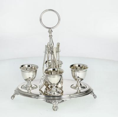 Englischer Eierbecher Ständer, - Decorative Porcelain & Silverware