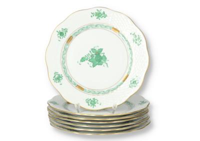 Herend - 7 Dessertteller: - Decorative Porcelain & Silverware