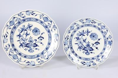 Meissen - 6 Dessertteller, Dm. 20 cm, 4 kleine Dessertteller, Dm. 17,5 cm, - Decorative Porcelain & Silverware