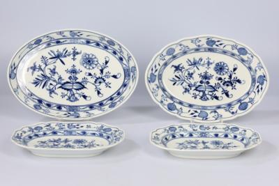 Meissen Zwiebelmuster - 4 ovale Platten, - Decorative Porcelain & Silverware