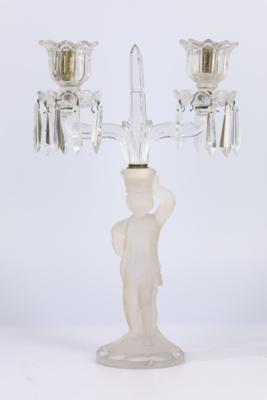 Zweiarmiger Kerzenleuchter, Baccarat, - Decorative Porcelain & Silverware