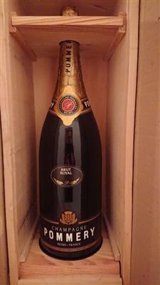 Champagne Pommery Brut Royal - l) - in 2021/01/05 1 EUR Realized - (3 x Falstaff powered price: by Originalkiste Doppelmagnum Die große der Dorotheum Dorotheum Weinauktion 180