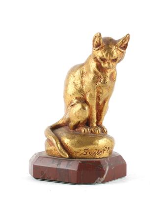 Clovis Edmond Masson, Katze, - Jugendstil und Kunsthandwerk des 20. Jahrhunderts