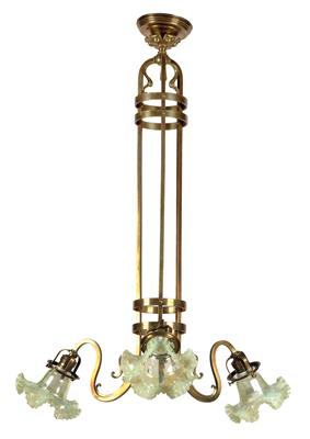 Three-light chandelier, - Jugendstil and 20th Century Arts and Crafts