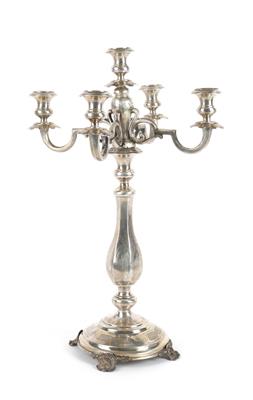 Large silver candelabrum, Vienna, 1872-1922, - Secese a umění 20. století