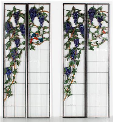 Helgart Müller, four handmade leadlight discs for a house door, Germany, 1996, - Secese a umění 20. století