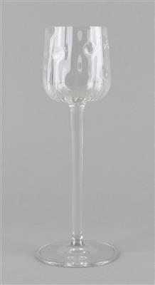 Koloman Moser, wine glass, Johann Meyr’s Neffe, Adolf, for E. Bakalowits's Söhne, Vienna, c. 1900, - Secese a umění 20. století