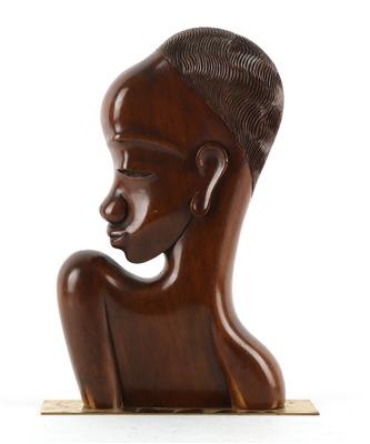 Head of an African woman, Werkstätten Hagenauer, Vienna, - Jugendstil and 20th Century Arts and Crafts