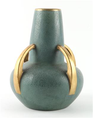 Paul Dachsel, vase with four handles, Turn-Teplitz, c. 1904/10, - Jugendstil e arte applicata del XX secolo