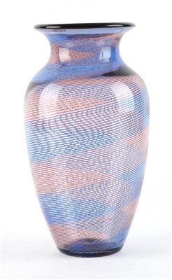 Vase “filigrana”, Barovier & Toso, Murano, c. 1980, - Jugendstil e arte applicata del XX secolo