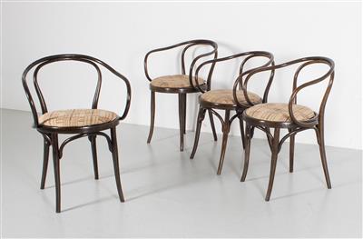 Four armchairs, Gebrüder Thonet, c. 1904, - Jugendstil e arte applicata del XX secolo