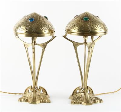 Two table lamps, France, c. 1920, - Jugendstil e arte applicata del XX secolo