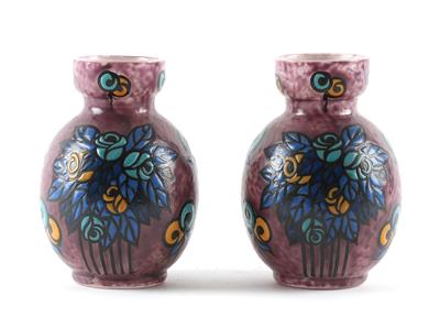 Paar Vasen, Verrerie d'Art Degue, Paris, um 1935 - Jugendstil and 20th Century Arts and Crafts
