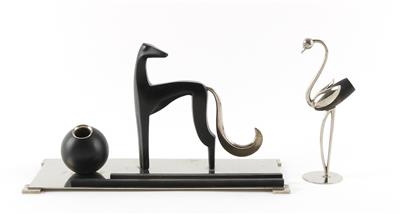Schreibset im Art Decó Stil: Windhund - Jugendstil e arte applicata del XX secolo