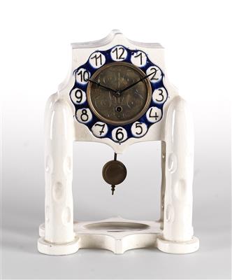 Anton Klieber, a table clock, designed c. 1910, executed by Wiener Keramik - Jugendstil and 20th Century Arts and Crafts