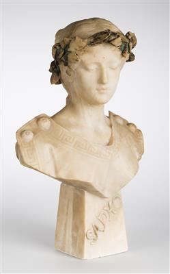 Attilio Fagioli (Italy 1877-1966) marble bust: Sappho - Jugendstil e arte applicata del XX secolo