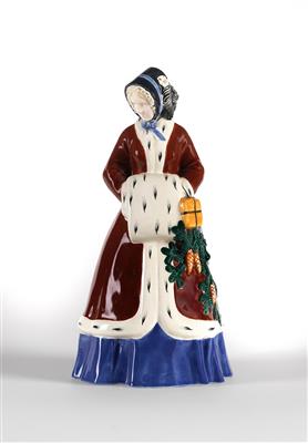 Johanna Meier-Michel (1876-1972), a winter season figurine, designed c. 1912/14, executed by Wiener kunstkeramische Werkstätte - Secese a umění 20. století