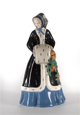 Johanna Meier-Michel, winter from a season series, designed c. 1914, executed by Wiener Kunstkeramische Werkstätte - Jugendstil e arte applicata del XX secolo