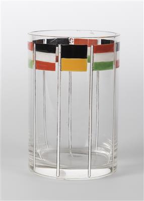 Attributed to Josef Hoffmann, a war glass, designed before 1916, executed by Johann Oertel  &  Co., Haida for the Wiener Werkstätte, before 1916 - Jugendstil and 20th Century Arts and Crafts