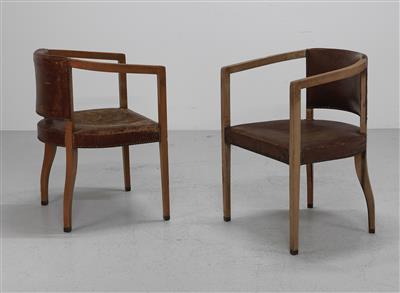 Karl Witzmann (1883 Vienna 1952), a pair of armchairs for the dining room of Villa Bergmann in Pressbaum, near Vienna, 1902 - Secese a umění 20. století