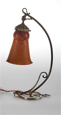 A table lamp with a lampshade by André Delatte, Nancy, c. 1930, - Jugendstil and 20th Century Arts and Crafts